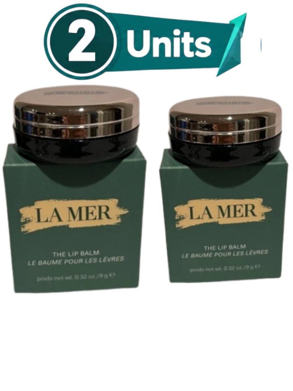 2 Units La Mer The Lip Balm 0.32 oz / 9g Duo Set